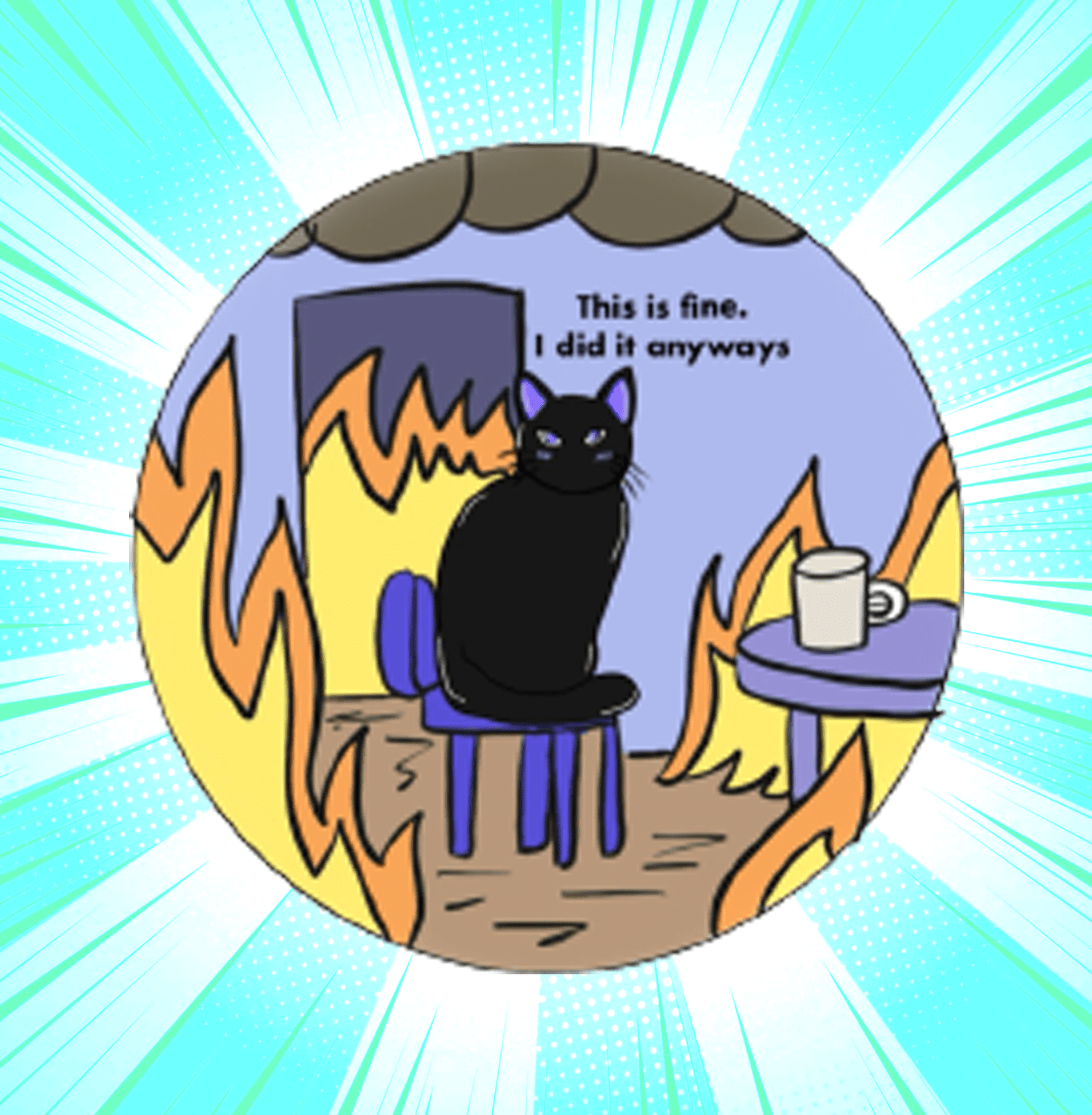 Mimi On Fire Fridge Magnet - www.entertainmentstore.in