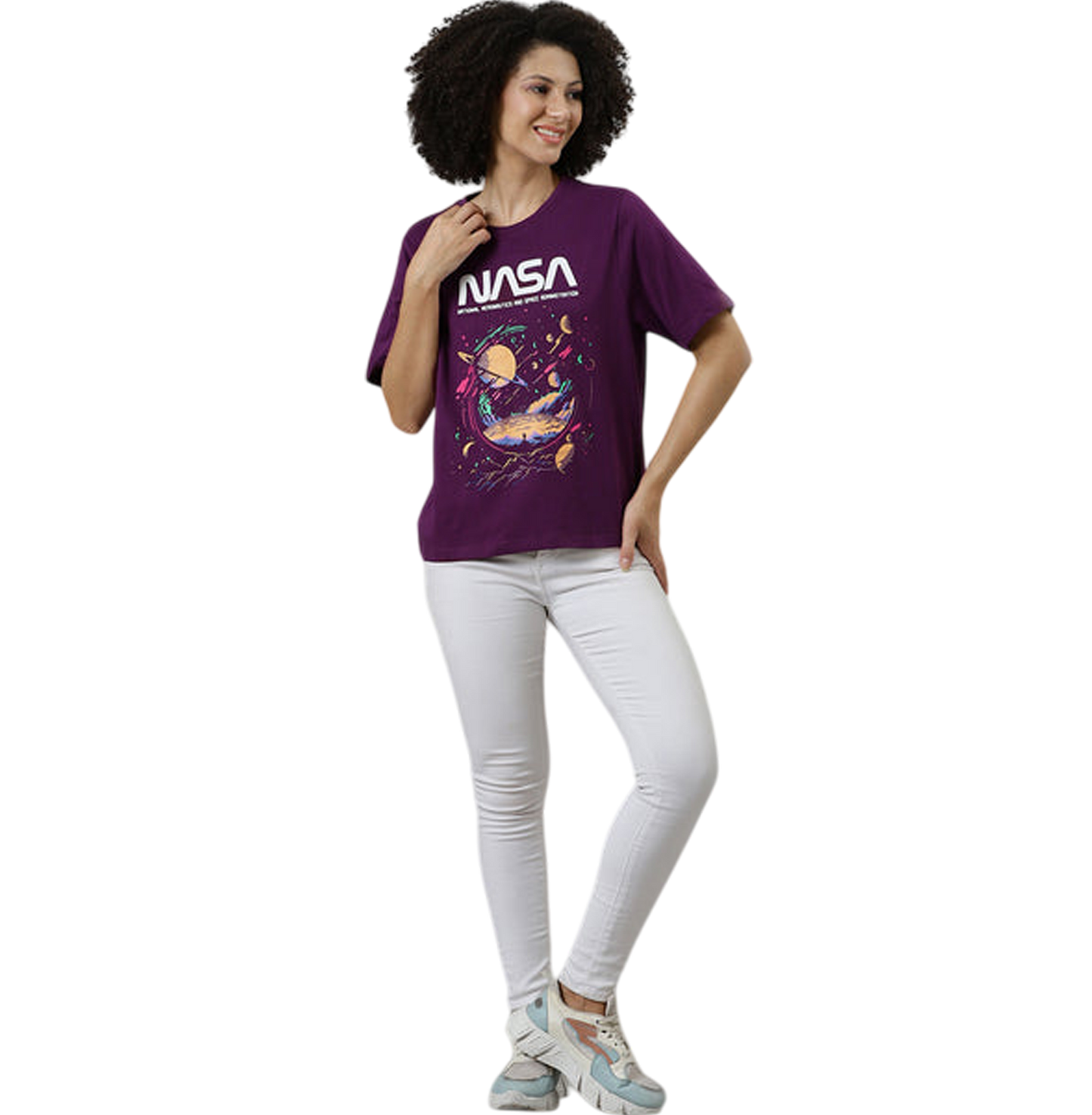 NASA 3323 Sachet Pink Womens T Shirt