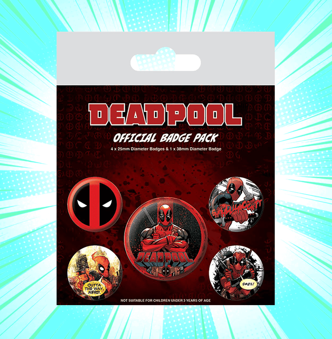 Deadpool (Outta The Way) Badge Pack - www.entertainmentstore.in