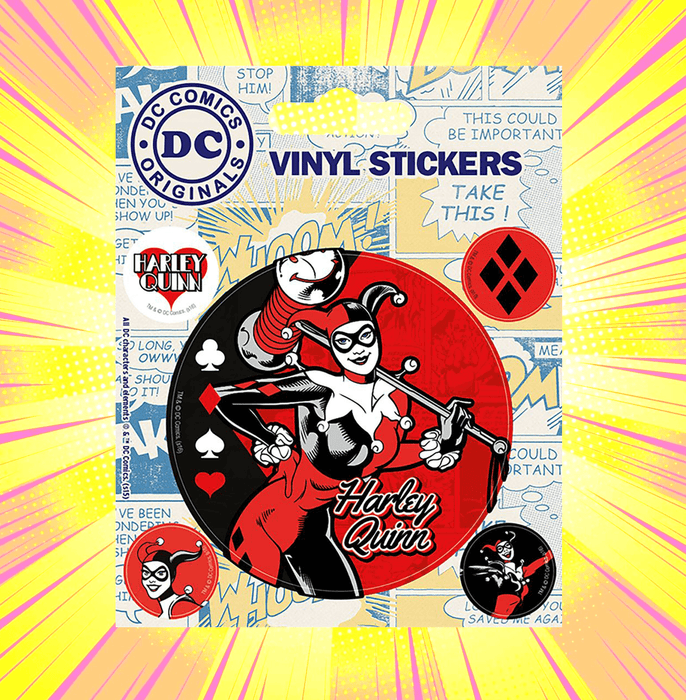 Harley Quinn Retro Sticker - www.entertainmentstore.in
