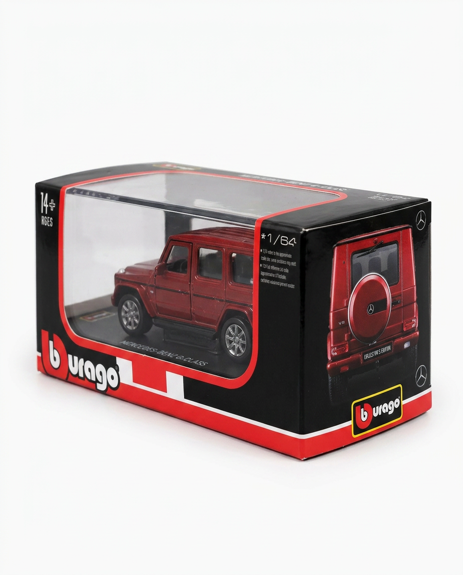 Bburago 1/64 Mercedes-Benz G-Class Red Diecast Model Car