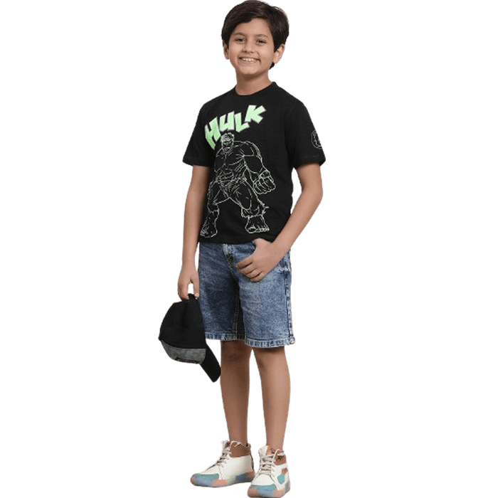 Hulk 0755 Black Kids Boys T Shirt - www.entertainmentstore.in