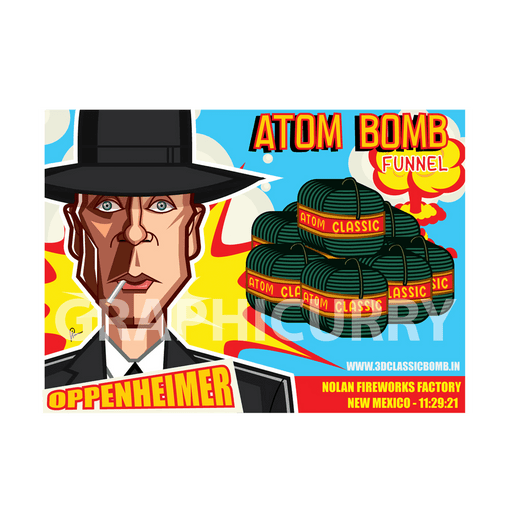 Atom Bomb Classic Wall Art A4 Laminate - www.entertainmentstore.in