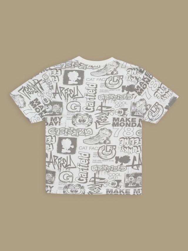 Garfield Optic White Kids T Shirt