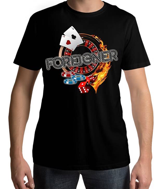 Foreigner Gamble Fire Black T shirt