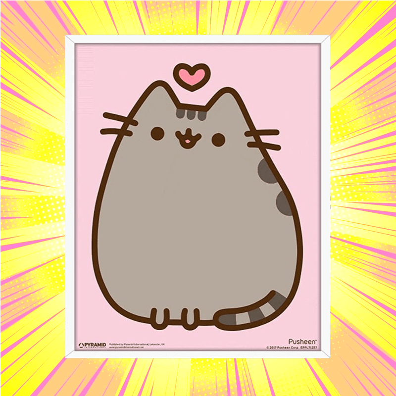 Pusheen Love White Frame 3D Lenticular Poster - www.entertainmentstore.in