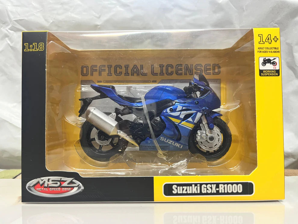 MSZ: Suzuki GSX-R1000 -Red-Die-Cast Scale Model (Scale 1:18)