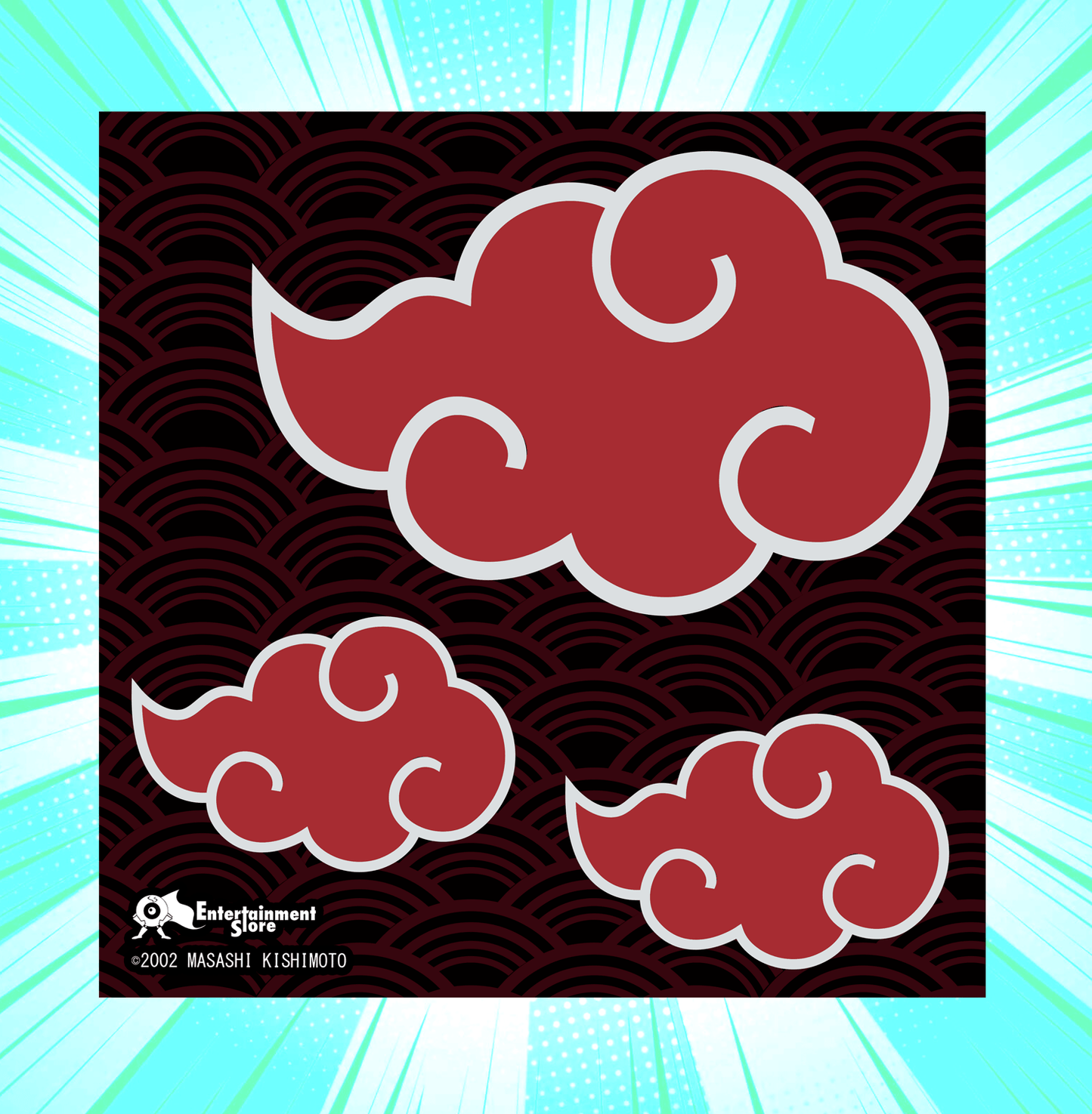 Naruto Merch Akatsuki Matte Square Button Badge