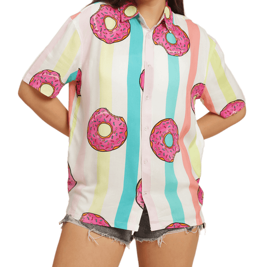 Donut Dream Printed White Unisex Shirt - www.entertainmentstore.in