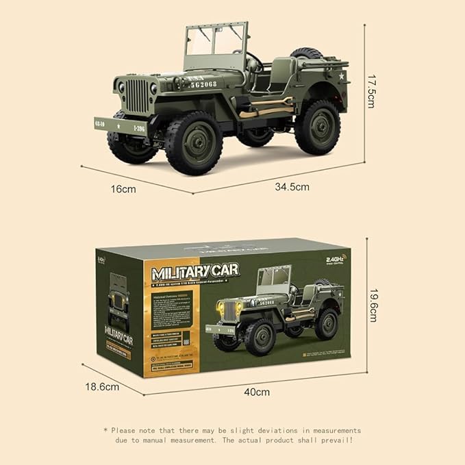 Military Car Toy Model, Green Plastic, Vintage Style