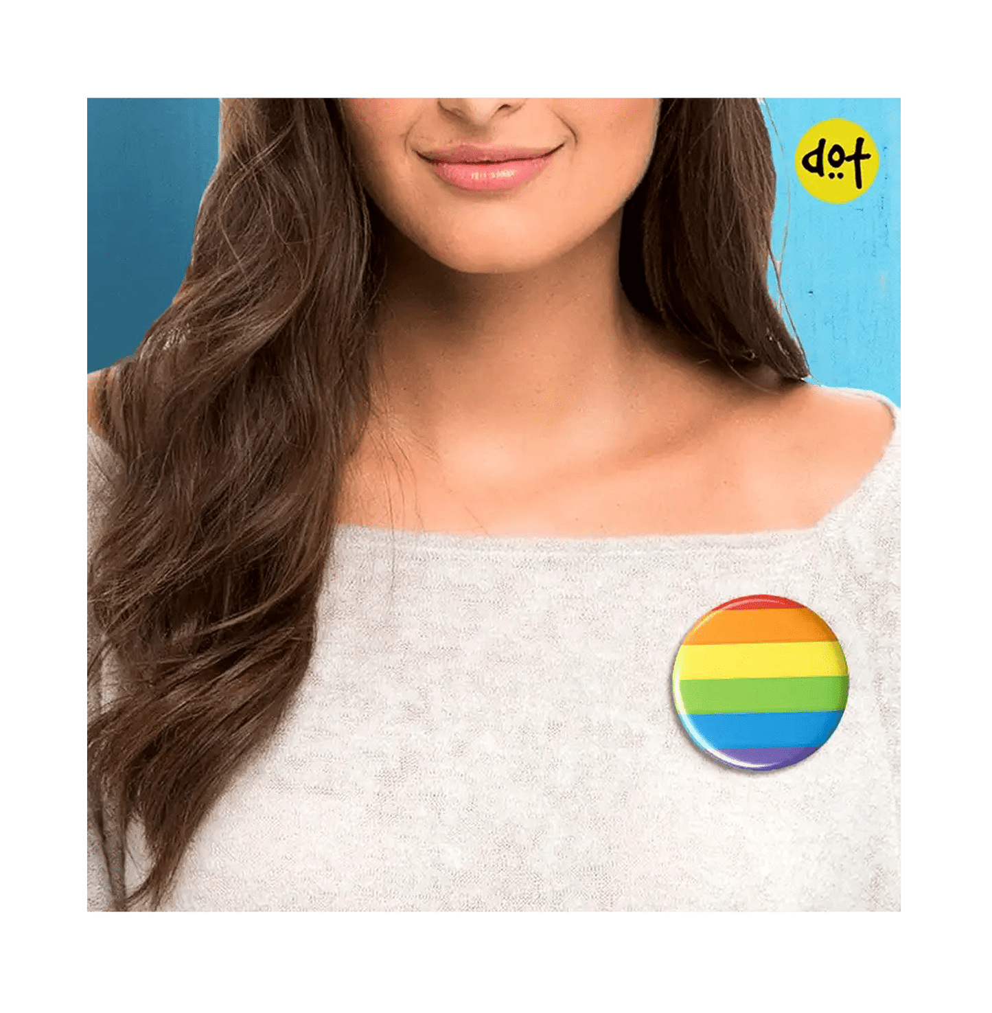 Dot Badge Pride Pin Back Button Badge