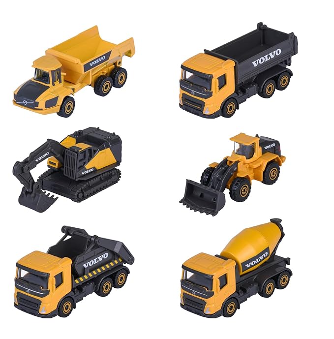 Majorette Construction Metal Vehicles Set - Yellow