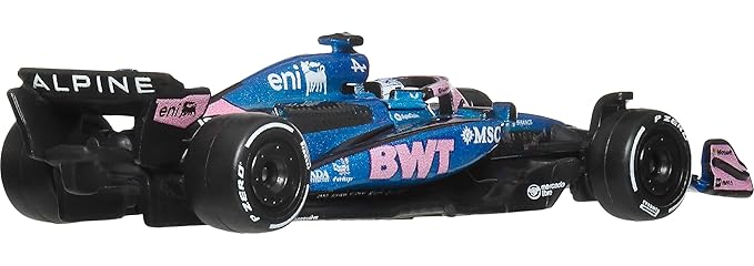 Hot Wheels Alpine F1 Team Car - Blue/Pink Metal Die-Cast
