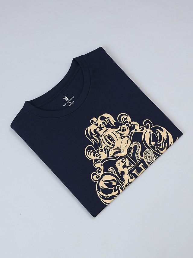 Harry Potter Sky Captain Navy Gold Brown irish Cream T Shirt