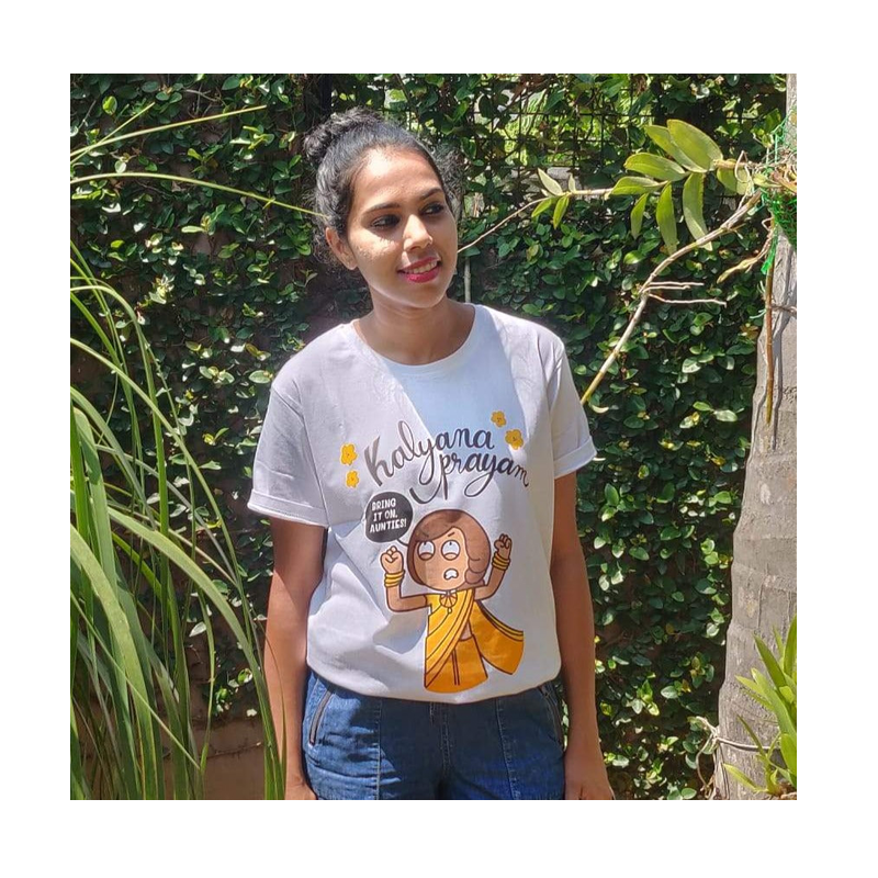 Kalyanaprayam White T Shirt - www.entertainmentstore.in