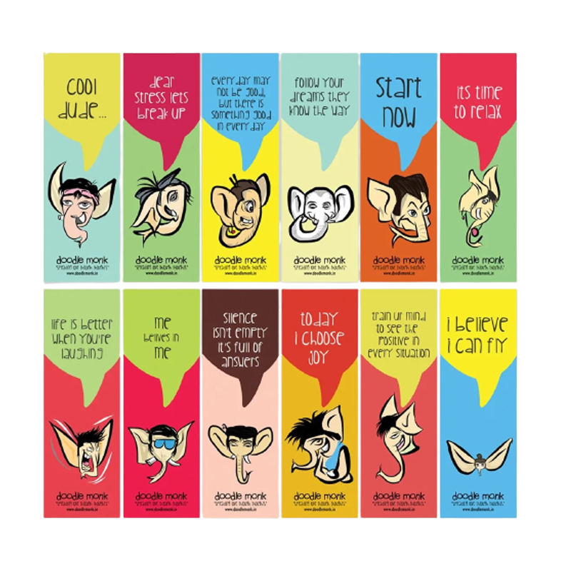 Positive Ganesha Bookmarks Set (Pack of 12) - www.entertainmentstore.in
