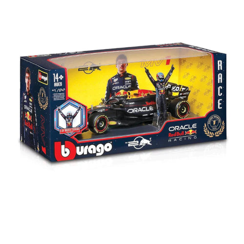 Bburago 1:24 Red Bull with Max Verstappen Driver Figure