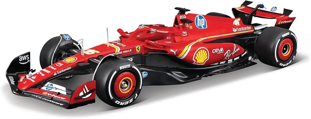 F1 Ferrari Sf-24 With Leclerc Figure - 1:24 Die-cast Model