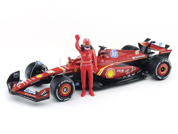 F1 Ferrari Sf-24 With Leclerc Figure - 1:24 Die-cast Model