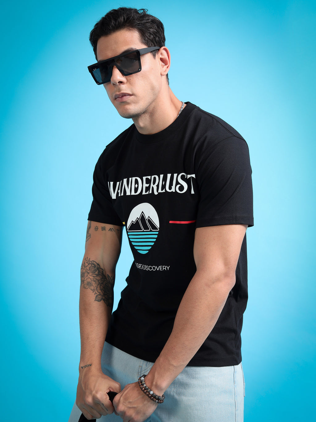 Royal Enfield Wanderlust Black T shirt | AOM Cineverse Edition