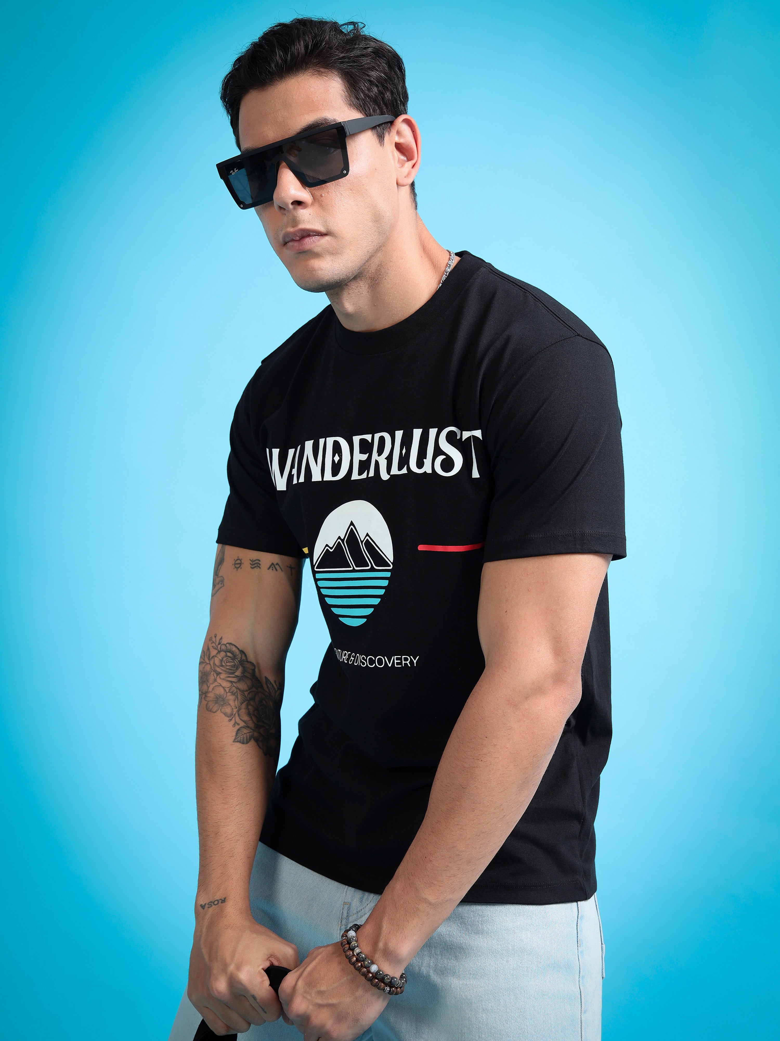 Royal Enfield Wanderlust Black T shirt | AOM Cineverse Edition