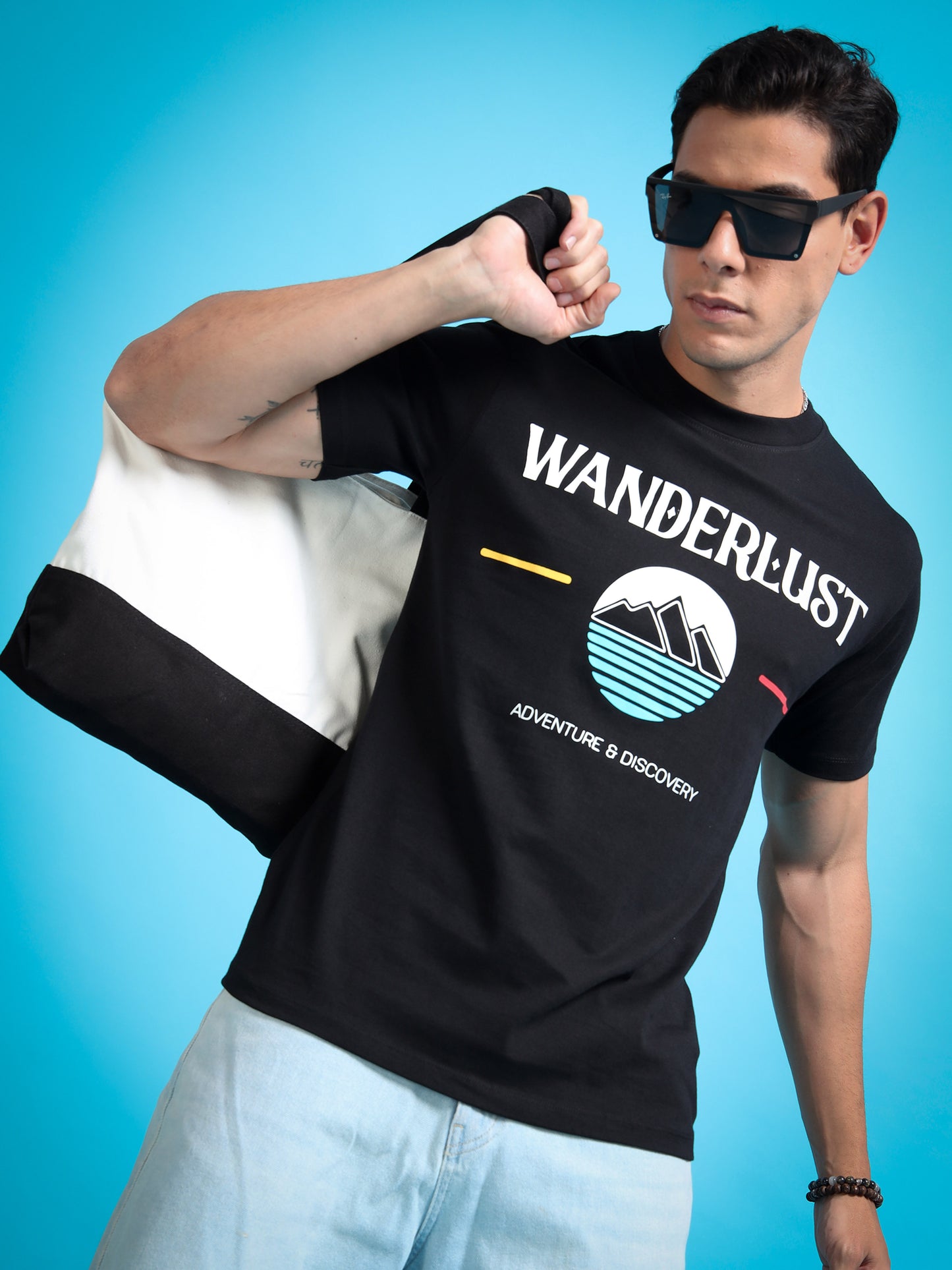 Royal Enfield Wanderlust Black T shirt | AOM Cineverse Edition