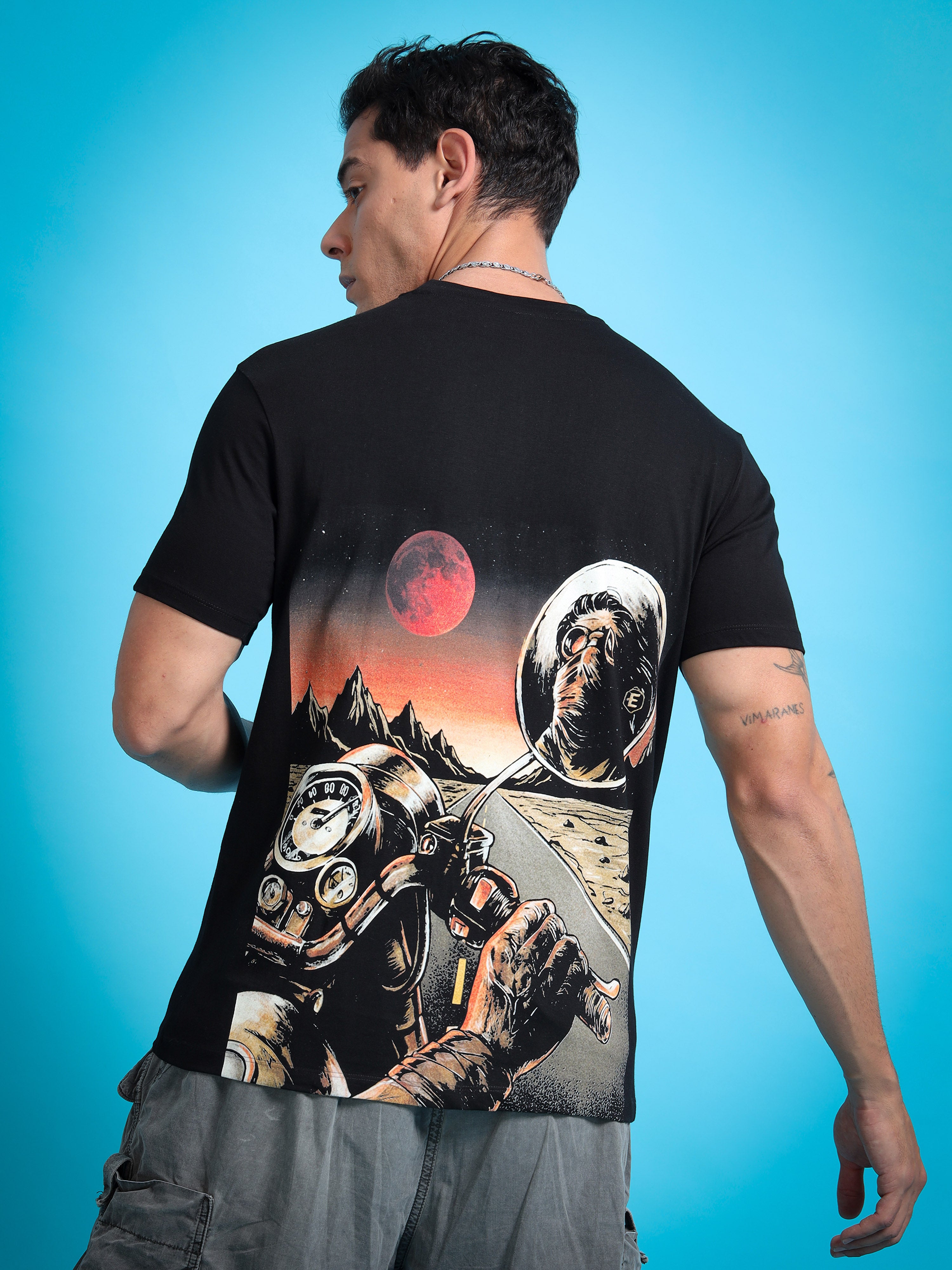 Royal Enfield Path of Fear Black T shirt | AOM Cineverse Edition