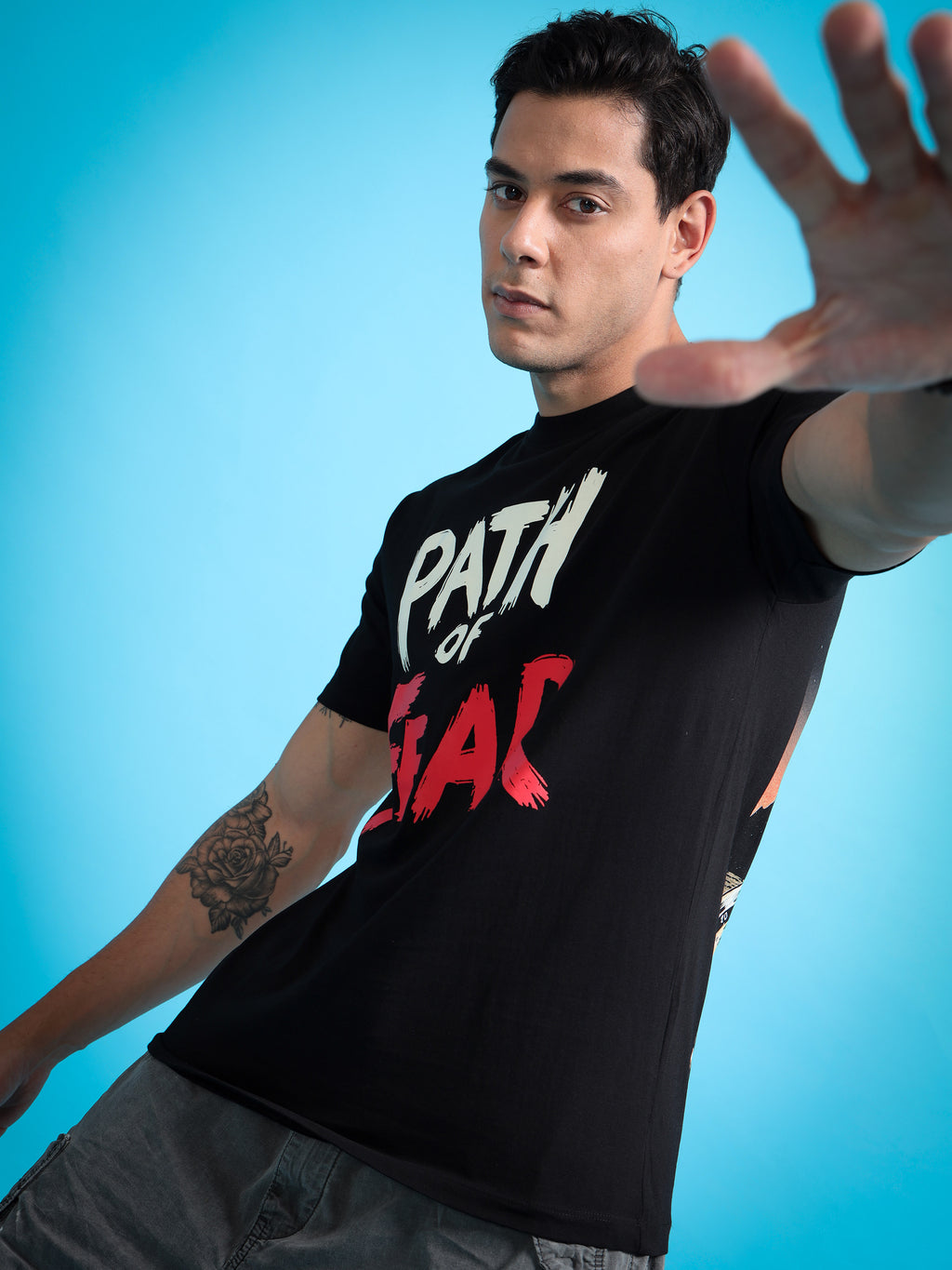 Royal Enfield Path of Fear Black T shirt | AOM Cineverse Edition