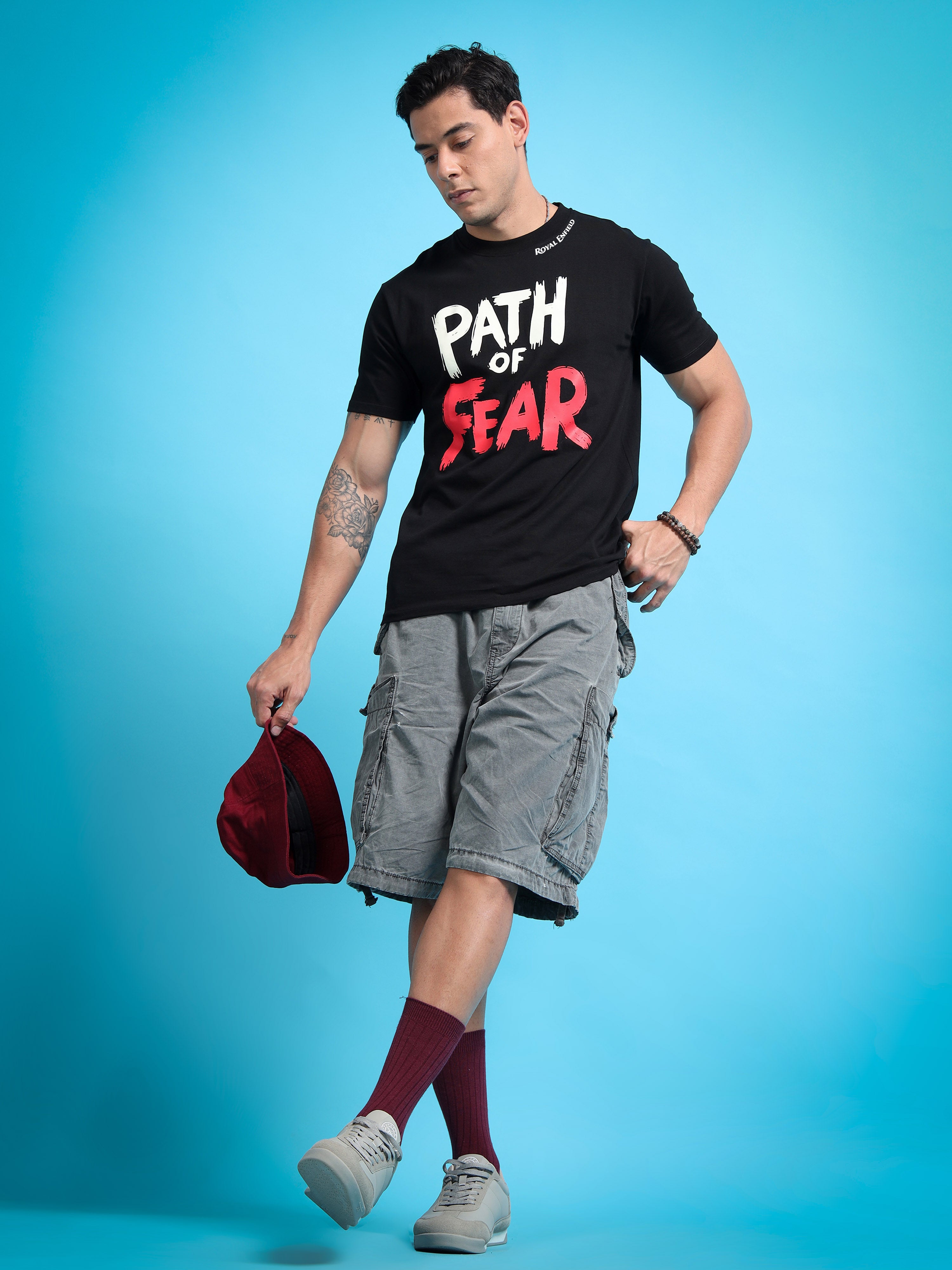 Royal Enfield Path of Fear Black T shirt | AOM Cineverse Edition