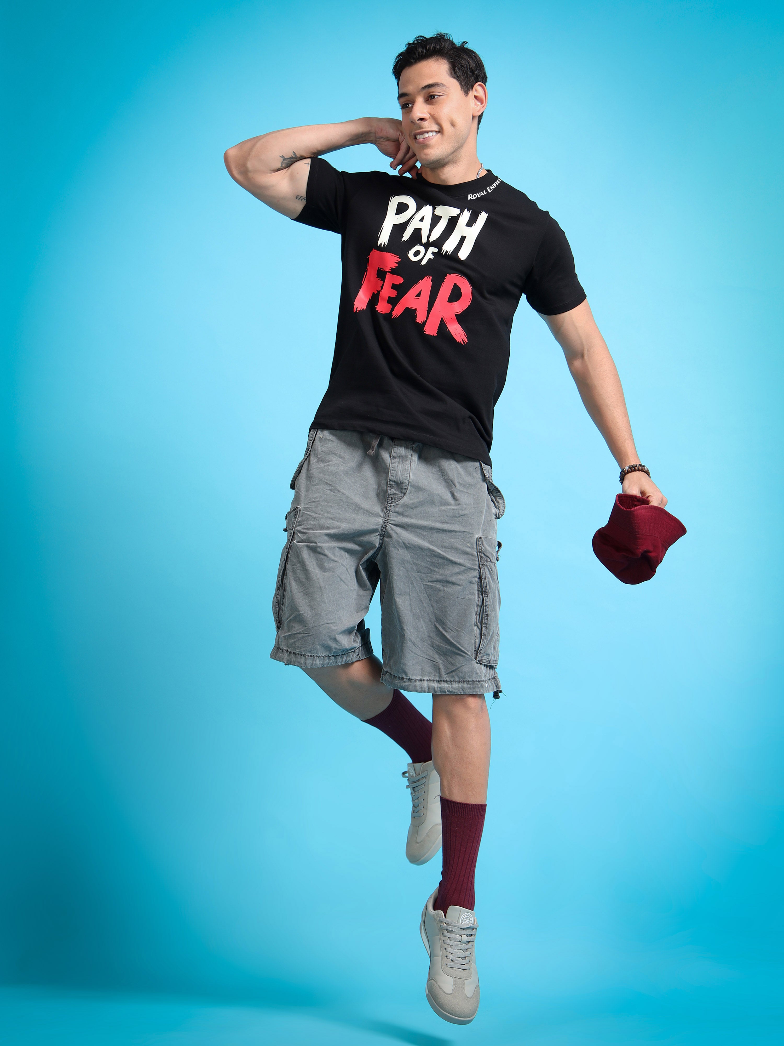 Royal Enfield Path of Fear Black T shirt | AOM Cineverse Edition