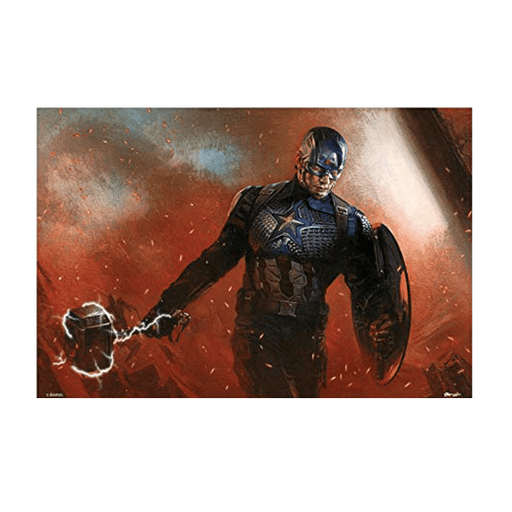 Captain America With Mjolnir Mini Poster - www.entertainmentstore.in