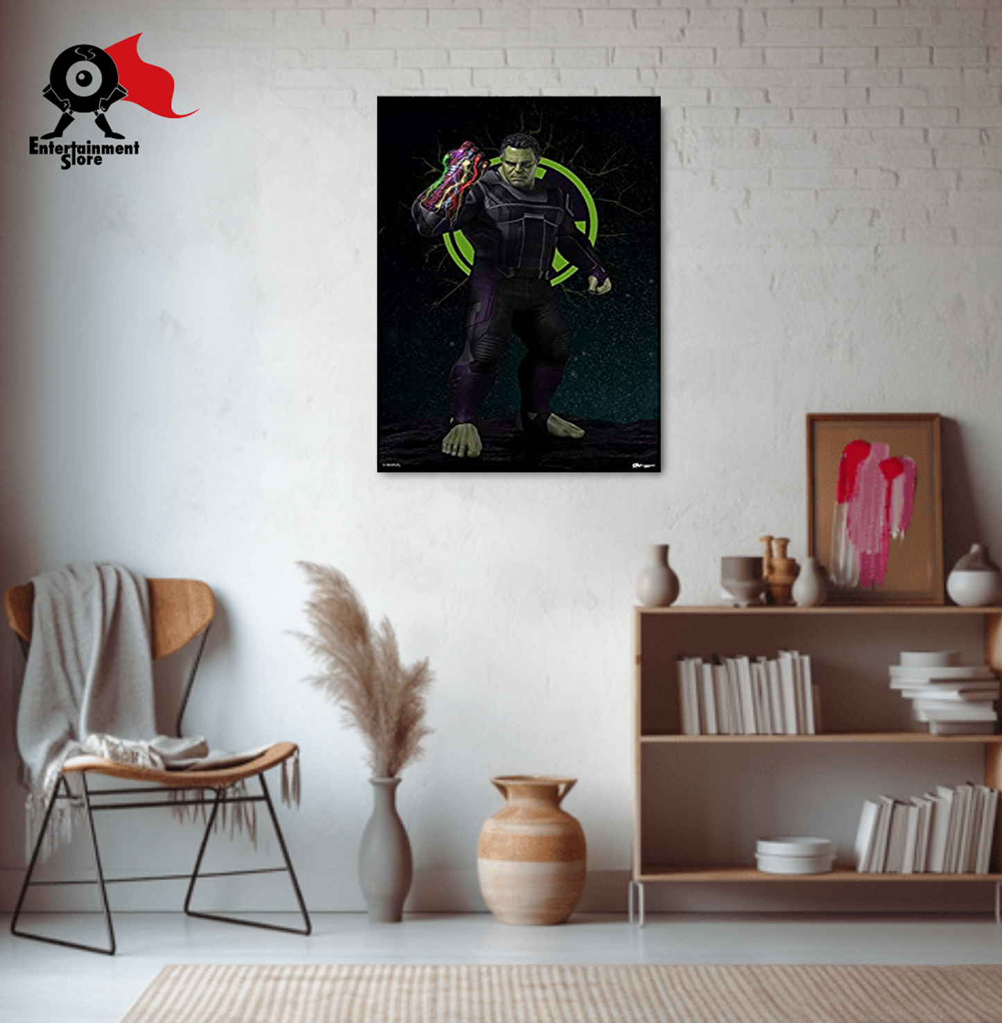 Hulk With Nano Gauntlet Mini Poster