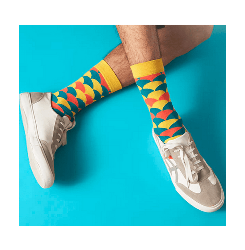 Hexafun Geometric Semi Circle Unisex Socks - www.entertainmentstore.in