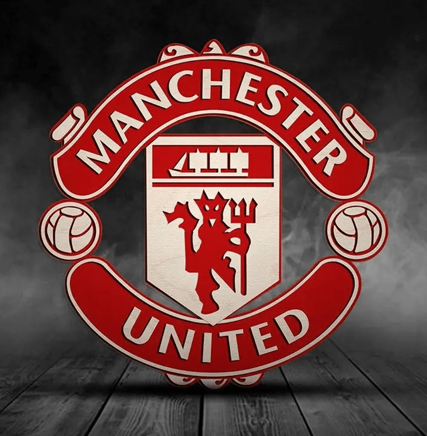 Manchester United Wooden Crest