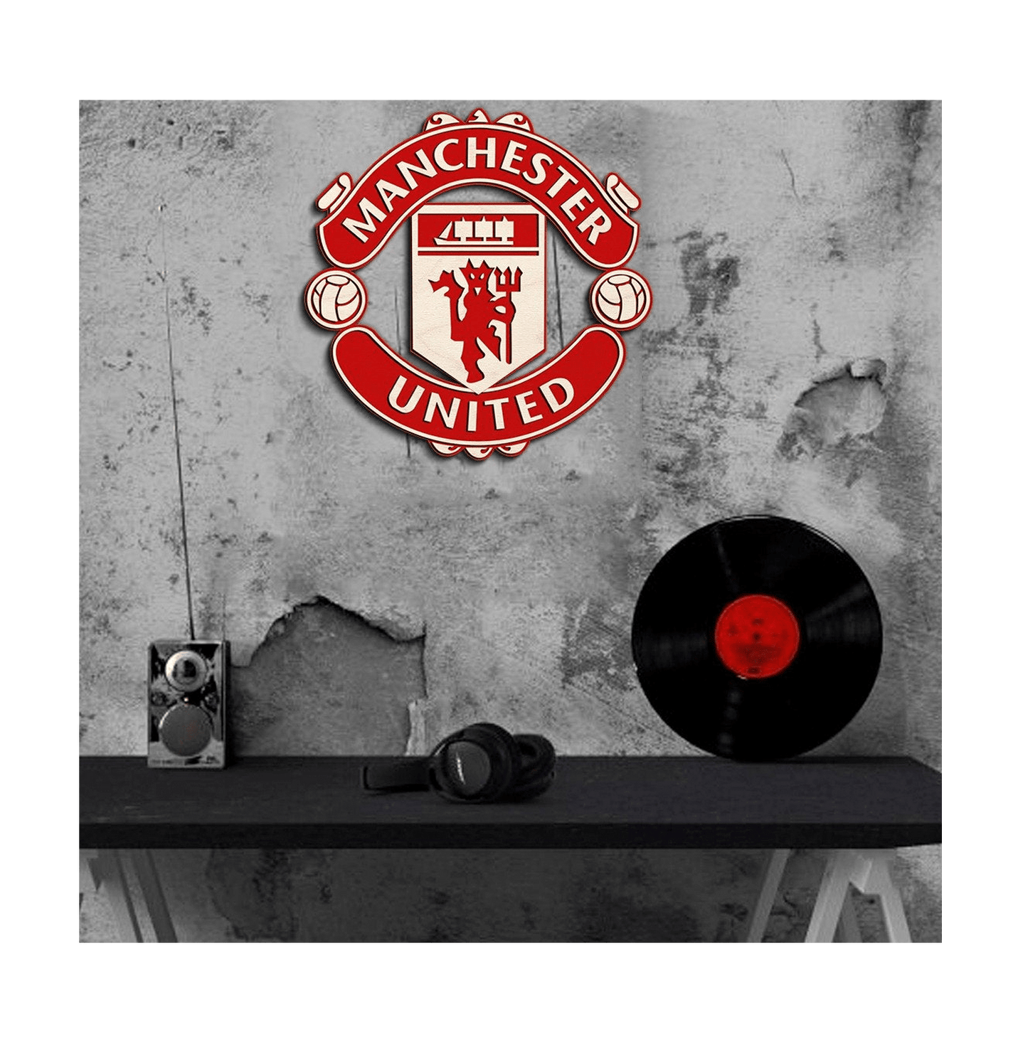 Manchester United Wooden Crest