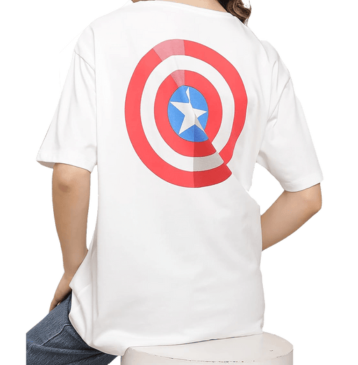 Captain America 2974 White Womens T Shirt - www.entertainmentstore.in