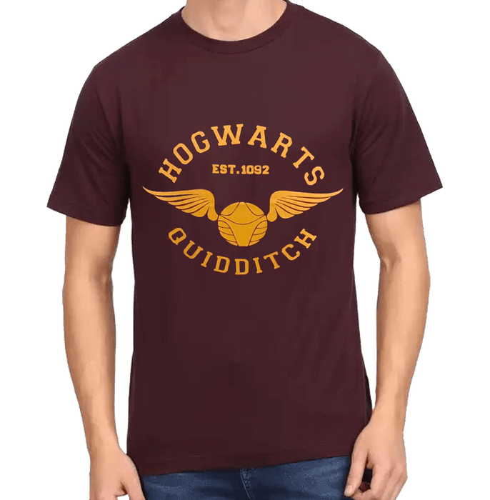 Harry Potter Hogwarts Maroon Oversize T Shirt - www.entertainmentstore.in