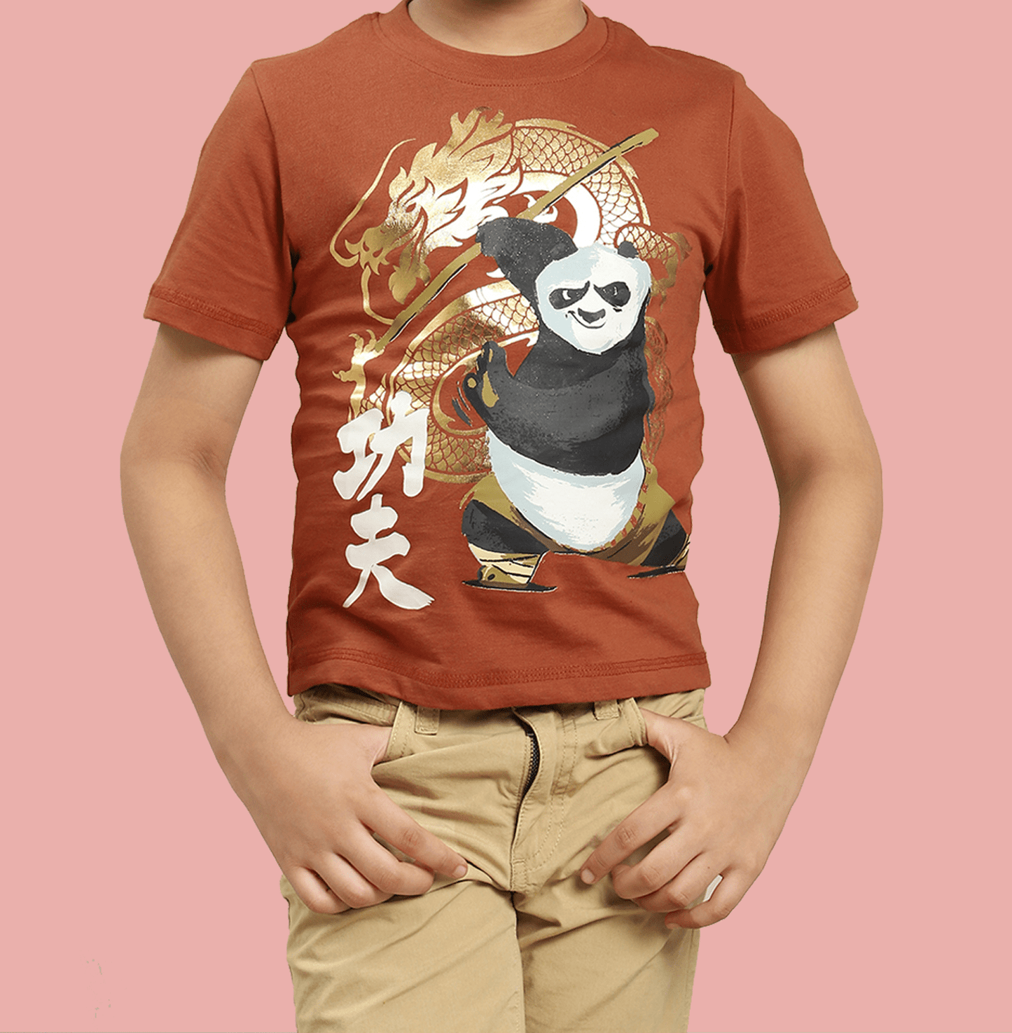 Kung Fu Panda 2203 Rust Kids T Shirt