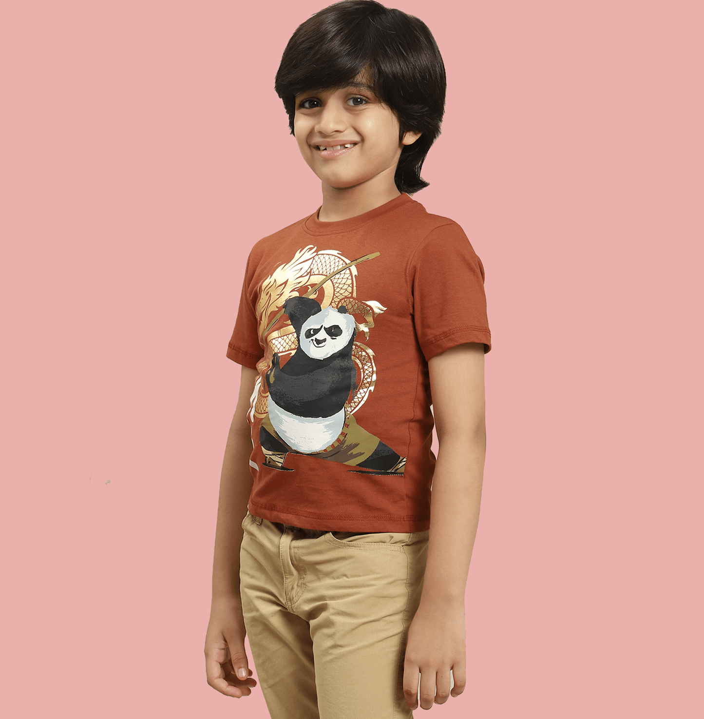 Kung Fu Panda 2203 Rust Kids T Shirt