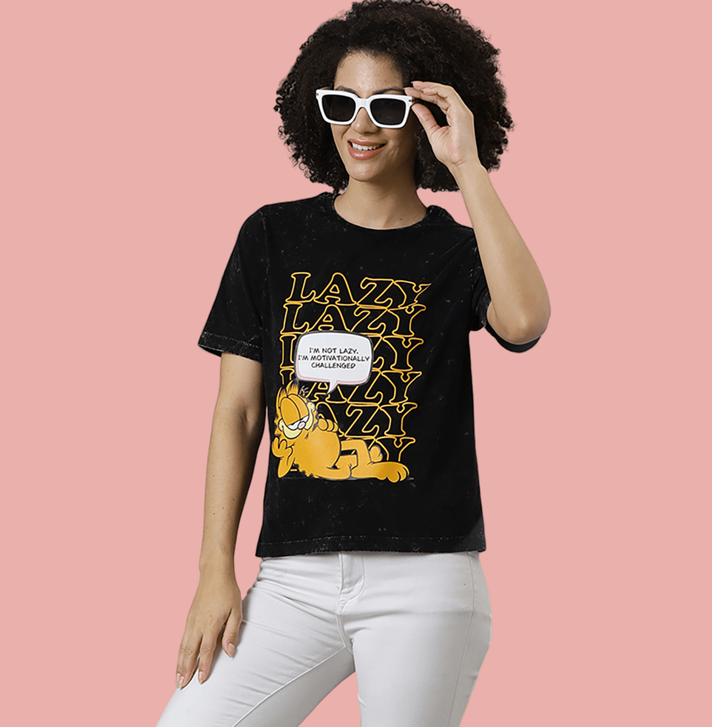 Garfield 3417 Black Womens T Shirt