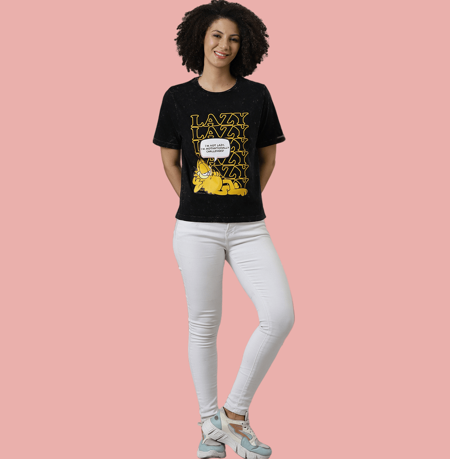 Garfield 3417 Black Womens T Shirt