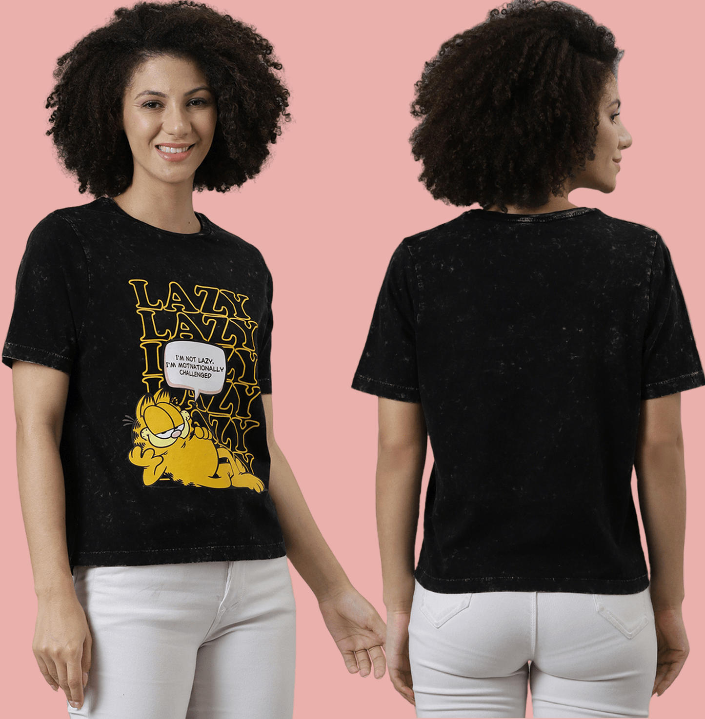 Garfield 3417 Black Womens T Shirt