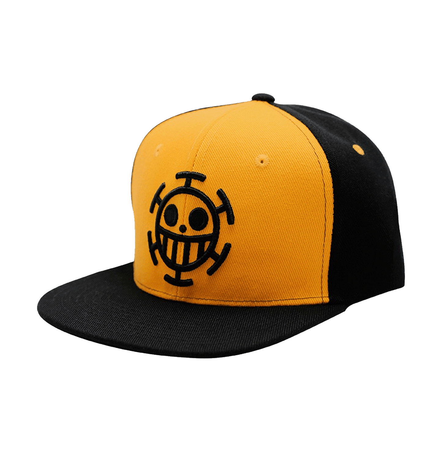 One Piece Trafalgar x2 Black & Yellow Snapback Cap