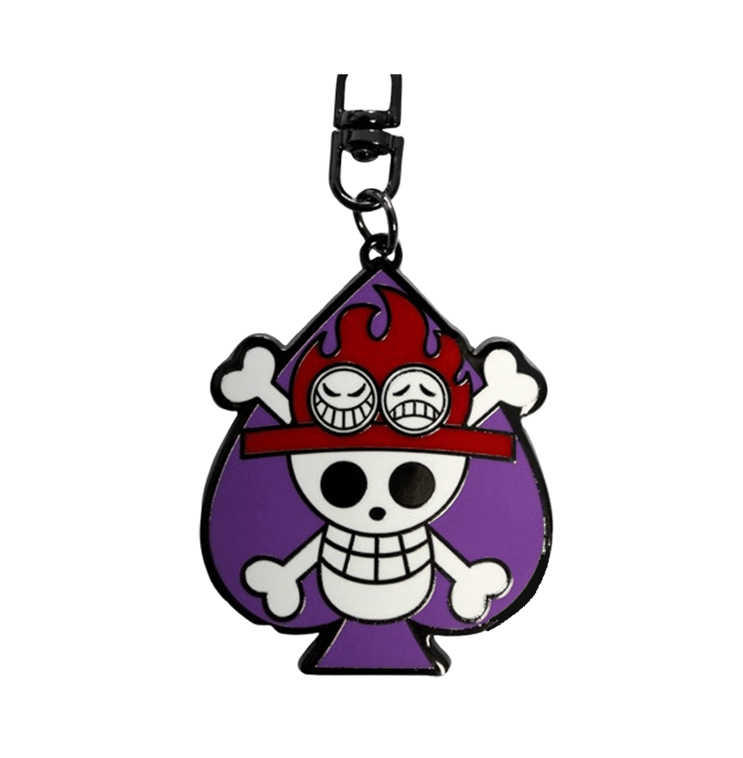 One Piece Skull Ace Keychain