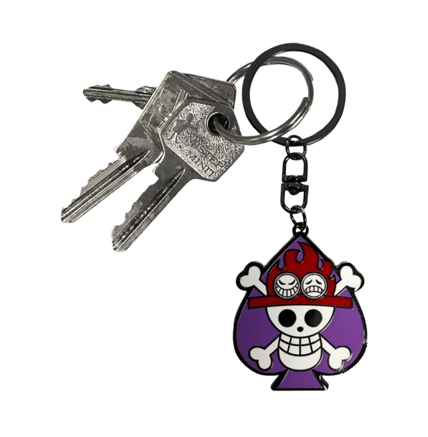 One Piece Skull Ace Keychain