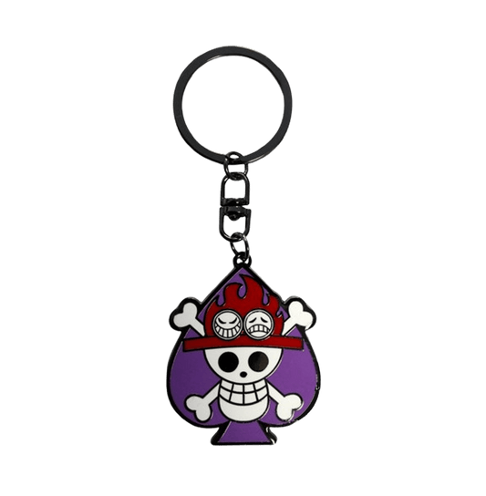 One Piece Skull Ace Keychain