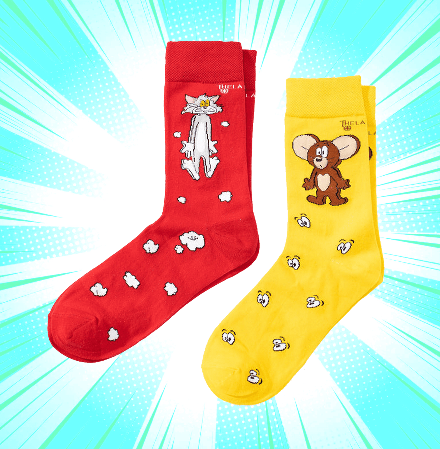 Tom And Jerry Pop Crew Unisex Socks - www.entertainmentstore.in