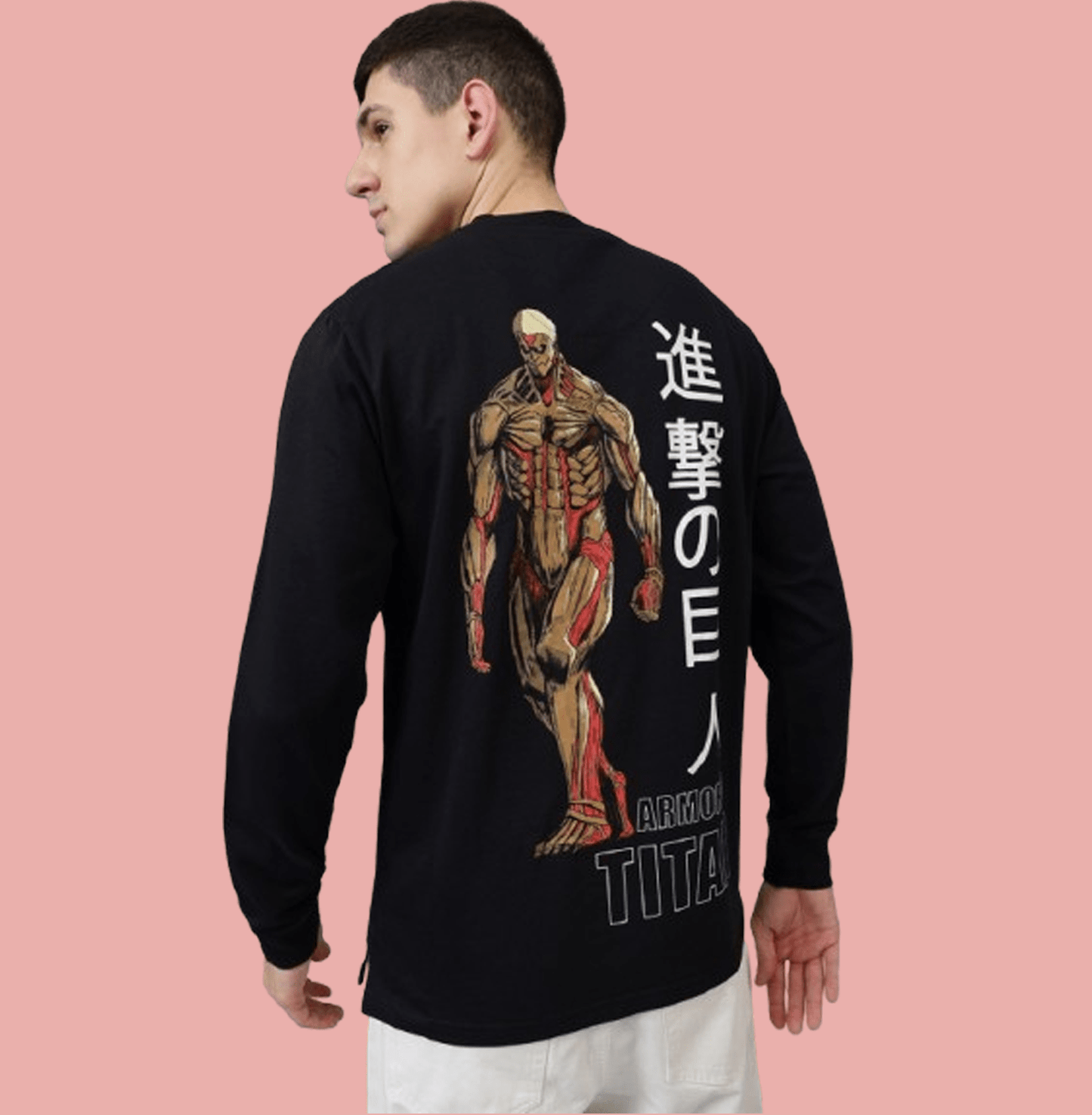 Attack On Titan 3143 Black Loose Fit Mens T Shirt