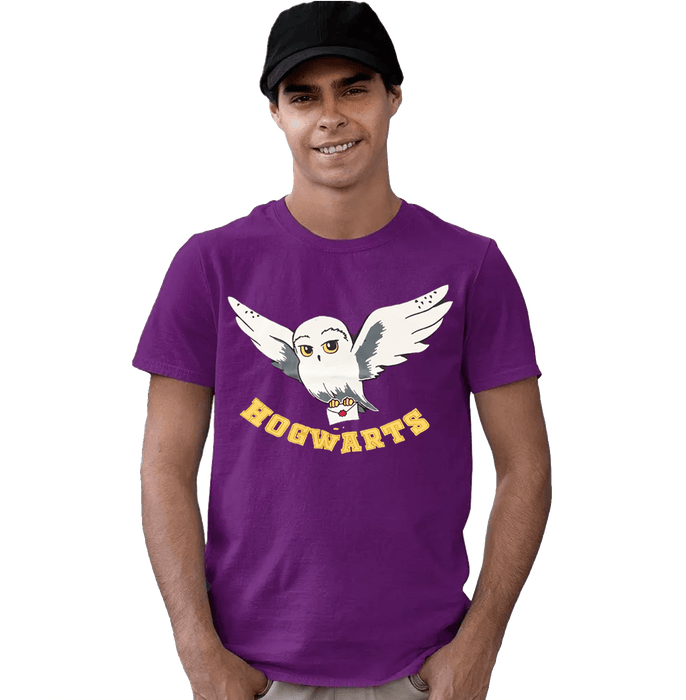 Harry Potter Hogwarts Purple T Shirt - www.entertainmentstore.in