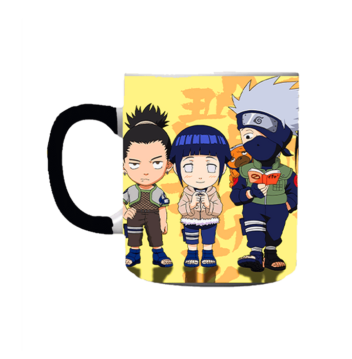 Naruto Chibi Group Black Coffee Mug - www.entertainmentstore.in